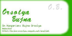 orsolya bujna business card